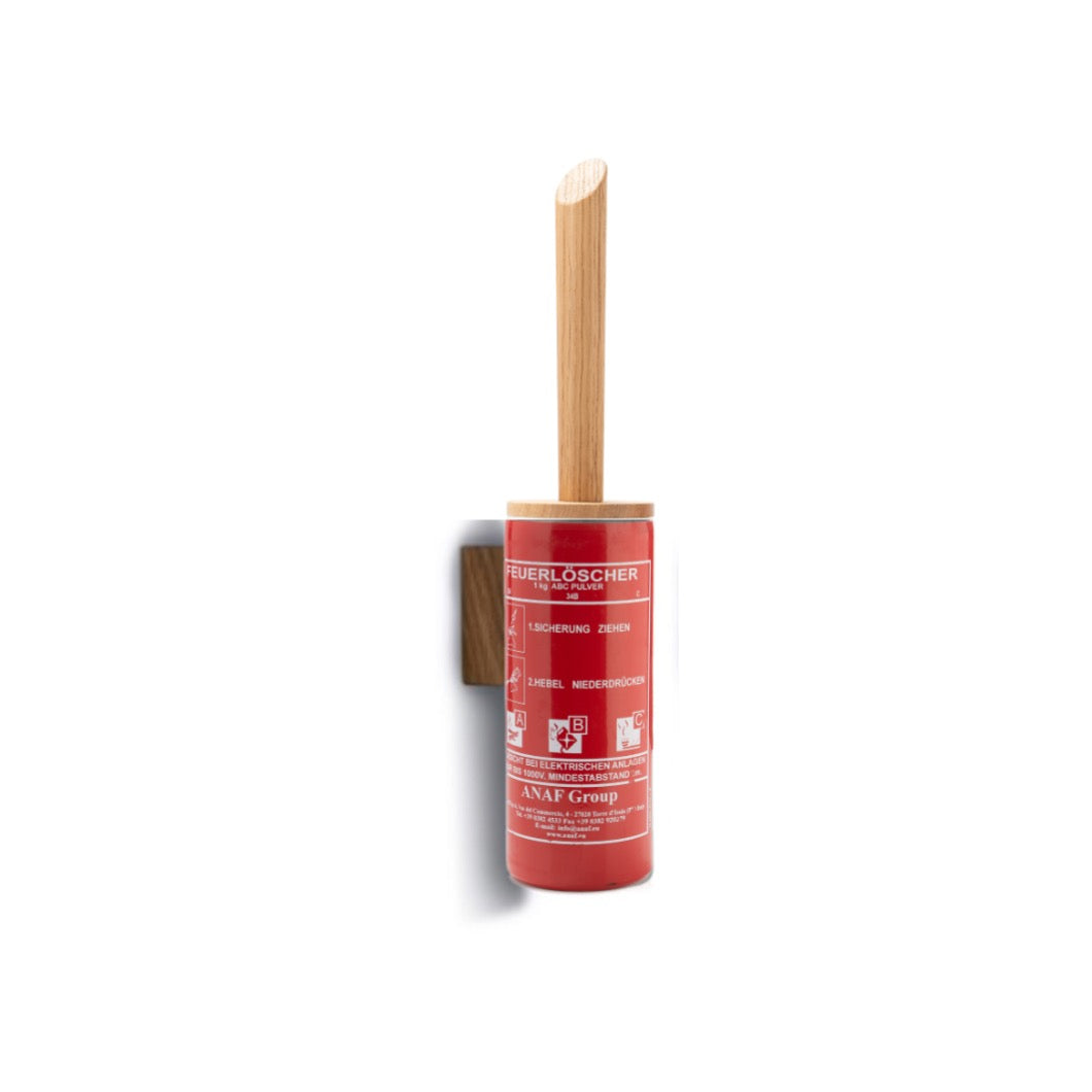 Toilettenbürste FIRELINE WANDHALTERUNG Set Eiche (mit Deckel)