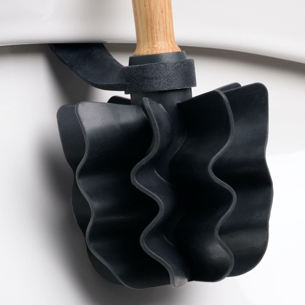 Toilettenbürste STEELLINE Set schwarz + Randfeger