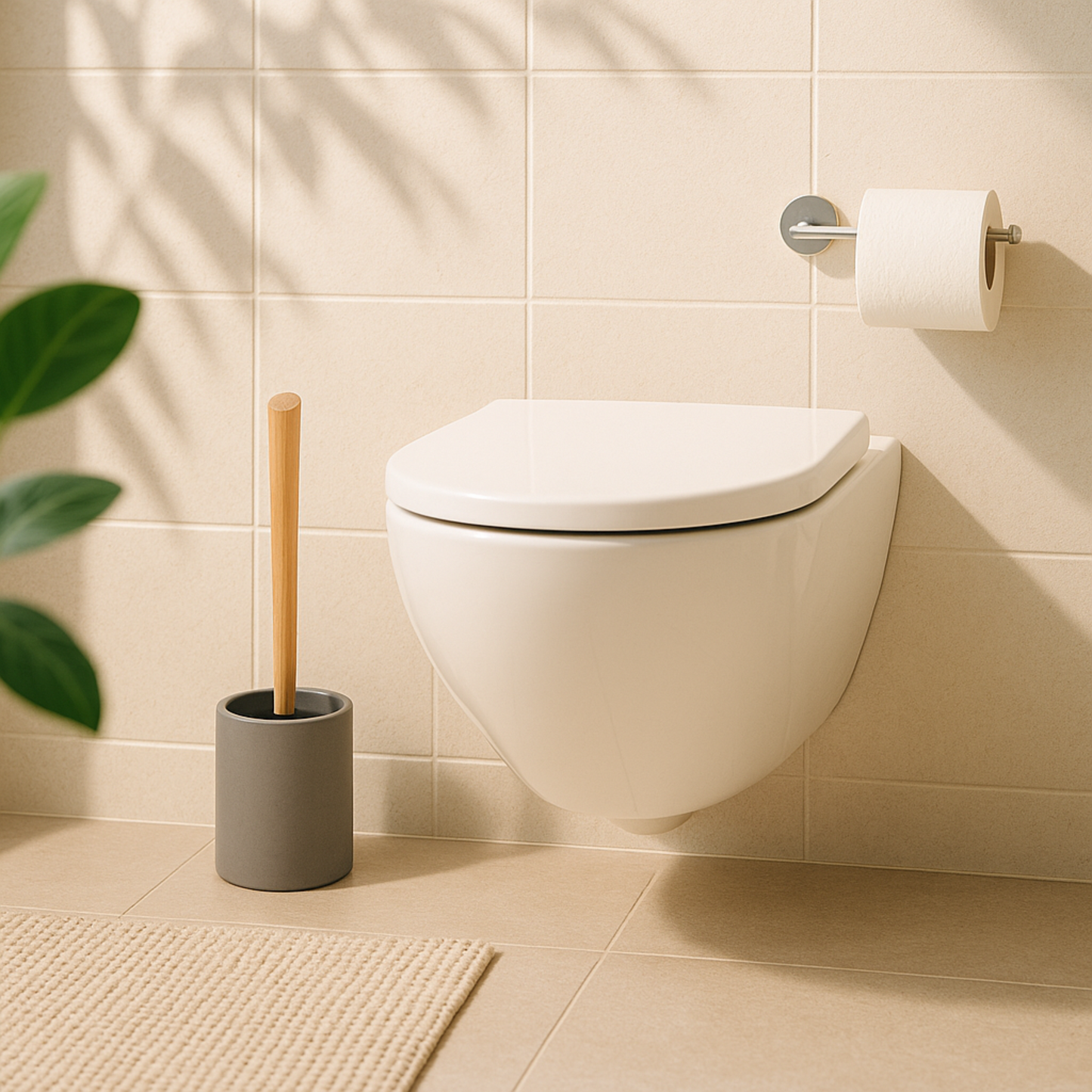 Toilettenbürste WOODLINE Set Keramik grau