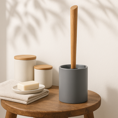 Toilettenbürste WOODLINE Set Keramik grau