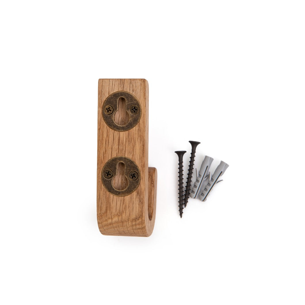 Sparset: Toilettenbürste + Wandhaken + Toilettenrollenhalter EICHE