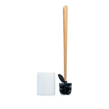 Toilet brush WOODLINE set ceramic white + rim brush