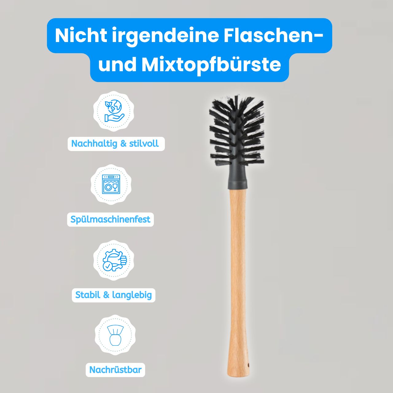 Flaschen- und Mixtopf-Bürste BOTTLA