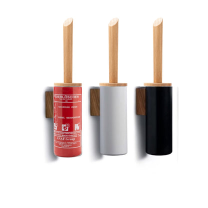 Toilettenbürste FIRELINE WANDHALTERUNG Set Eiche (mit Deckel)