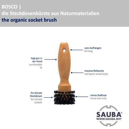 Steckdosenbürste BOSCO Holz