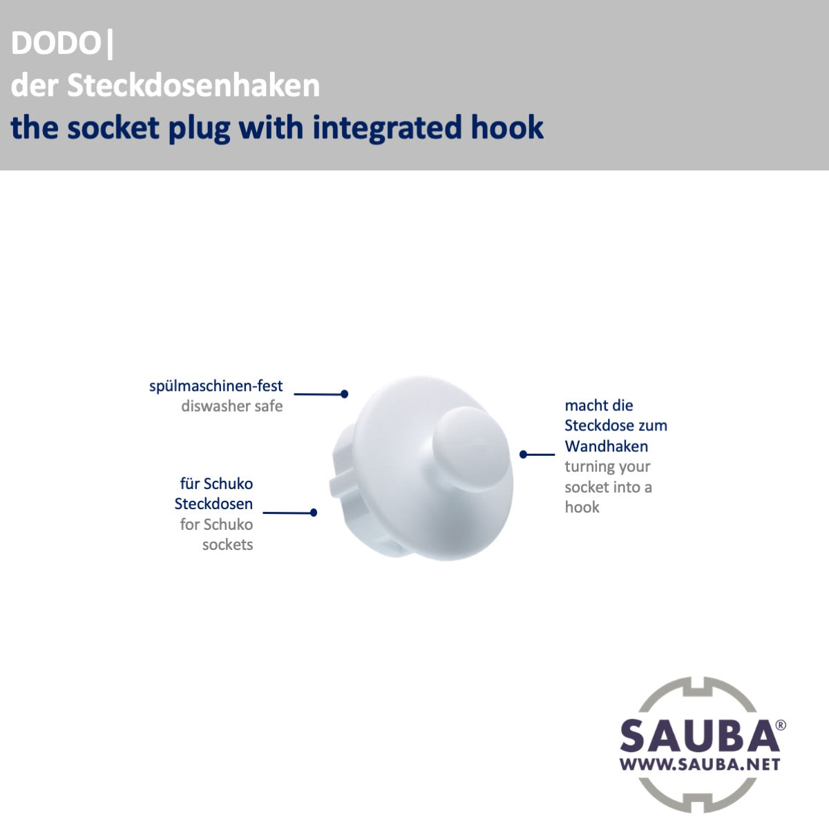 Steckdosenhaken DODO 4er