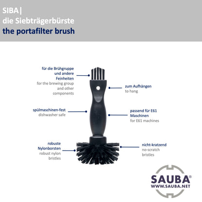 SIBA Siebträgerbürste mit Pinsel